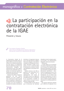 ÇLa participación en la contratación electrónica de la IGAE