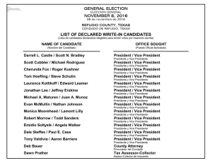 list of declared write-in candidates