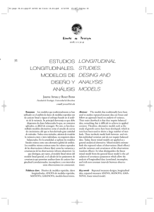 Estudios longitudinales. Modelos de diseño y análisis / Longitudinal