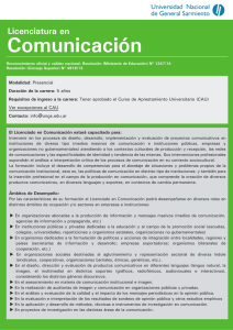 Licenciatura en Comunicación