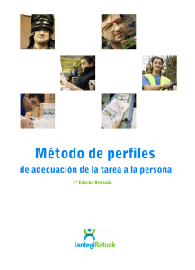 Método de perfiles de adecuación de la tarea a la persona. 3ª