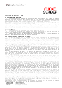 Condiciones de suministro y pago - Funke