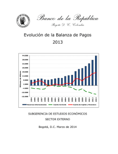 evolucion de la balanza de pagos de colombia durante 1999