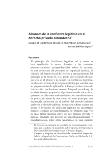 Alcances de la confianza legítima en el derecho privado colombiano