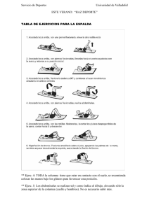 tabla de ejercicios para la espalda