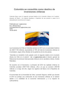 Colombia se consolida como destino de inversiones chilenas