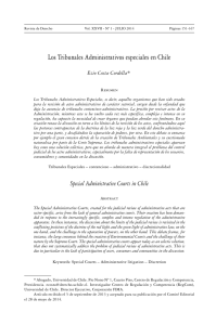 Los Tribunales Administrativos especiales en Chile