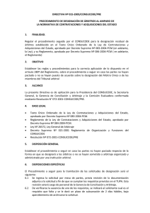 directiva nº 015-2005/pre procedimiento de designación