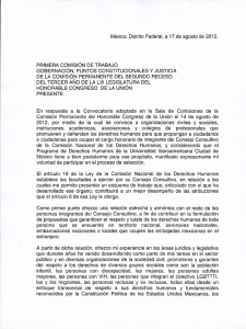 PRIMERA COMISIÓN DE TRABAJO GOBERNACION, PUNTOS