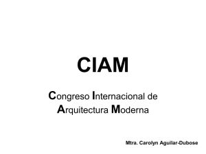 CIAM - Departamento de Arquitectura Universidad Iberoamericana