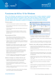 Funciones de NVivo 10 for Windows