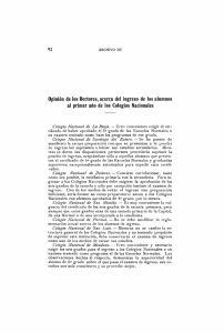 Opinión de los Rectores, acerca del ingreso de los