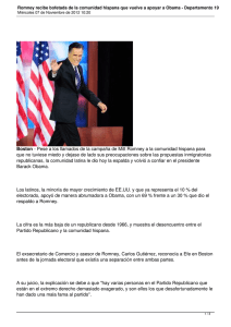 Romney recibe bofetada de la comunidad hispana que vuelve a