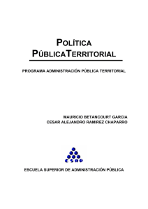 política pública territorial - Presidencia de la República