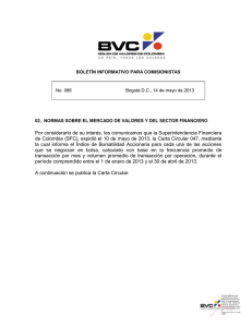 circular externa xxx de 2006 - Bolsa de Valores de Colombia