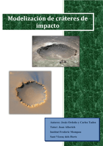 Modelización de cráteres de impacto
