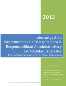 Informe gestión Superintendencia Delegada