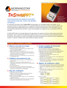 TriStar MPPT Datasheet - Morningstar Corporation