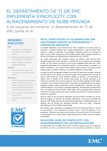 El departamento de TI de EMC implementa