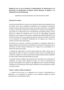 procedimiento de tramitación de las solicitudes de verificación de