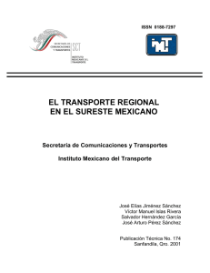EL TRANSPORTE REGIONAL EN EL SURESTE MEXICANO
