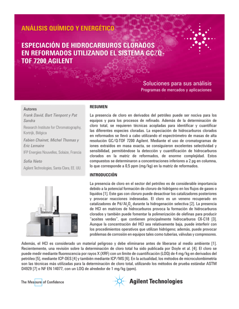 ESPECIACIÓN DE HIDROCARBUROS CLORADOS EN