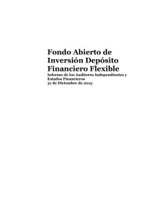 Fondo Abierto de Inversión Depósito Financiero Flexible