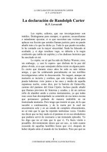 La declaración de Randolph Carter