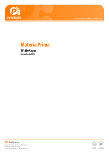 PrefSuite - Materia Prima