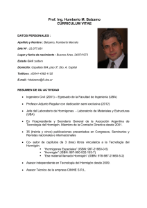 Prof. Ing. Humberto M. Balzamo CURRICULUM VITAE