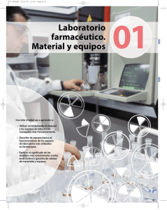1. Laboratorio farmacéutico. Material y equipos