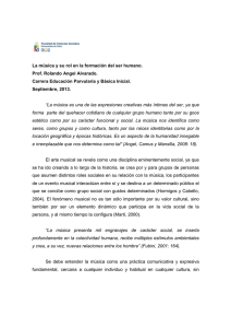 (La m&uacute;sica y su rol en la formaci&oacute;n del ser humano)