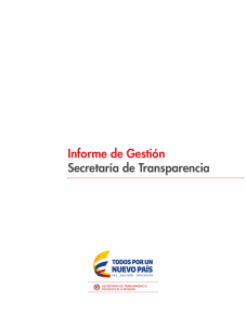 Informe de Gestión Secretaría de Transparencia