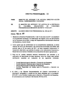Directiva 04 - Presidencia de la República de Colombia