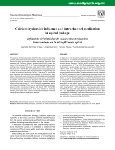 Calcium hydroxide infl uence and intrachannel