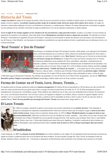 Historia del Tenis