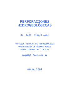 Perforaciones Hidrogeológicas