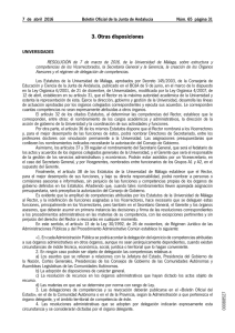 Resolución de 7 de marzo de 2016 de la Universidad de Málaga