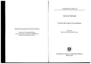 PAUL W. TAYLOR - Instituto de Investigaciones Filosóficas