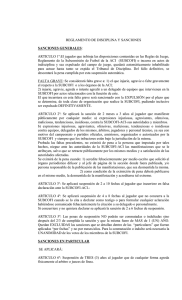 REGLAMENTO DE DISCIPLINA Y SANCIONES