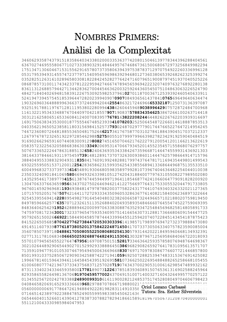 Nombres Primers