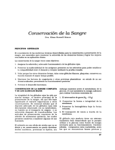 Conservación de la Sangre