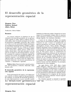 El desarrollo geométrico de la representación espacial