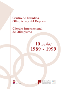 cátedra internacional de olimpismo - Centre d`Estudis Olímpics