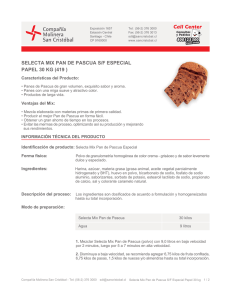SELECTA MIX PAN DE PASCUA S/F ESPECIAL PAPEL 30 KG (419 )