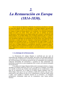 2. La Restauración en Europa (1814