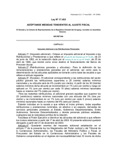 Ley Nº 17.453 ADÓPTANSE MEDIDAS TENDIENTES AL