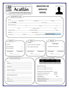 formato de registro al servicio social