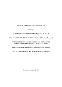 PACTO DE ACCIONISTAS DE CAIXABANK, S.A. suscrito por CAIXA