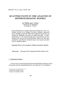 quantile plots in the analysis of heteroscedastic models